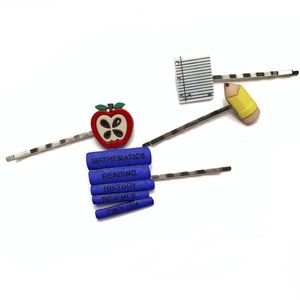 School Daze Bobby Pin Hair Clip Barrette Set